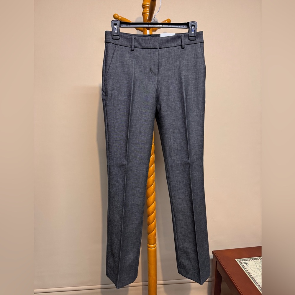 Women’s Express Columnist Barely Boot Mid Rise Trousers in Heathered Charcoal